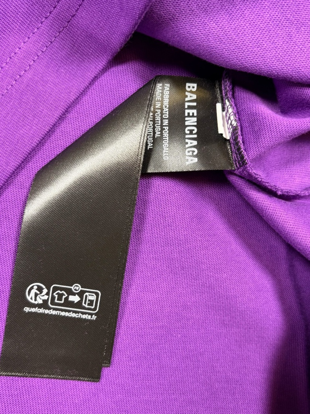 BALENCIAGA UNISEX MEDIUM OVERSIZED PURPLE 01 LOGO JERSEY T-SHIRT/TAGS EXCELLENT - Picture 5 of 8